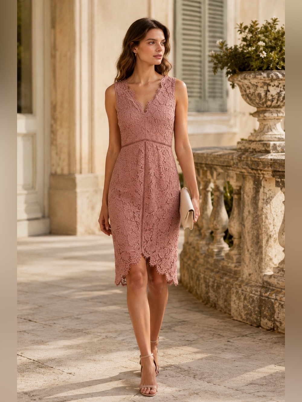 Beautiful pink lace dress